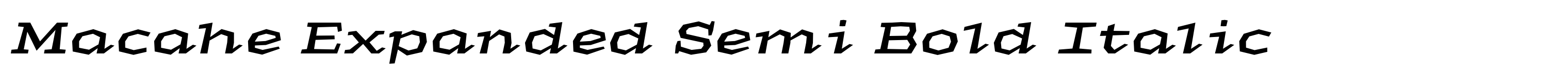 Macahe Expanded Semi Bold Italic
